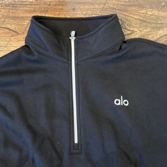 ALO Yoga Black Accolade 1/4 Zip Pullover NWT - Picture 6 of 8